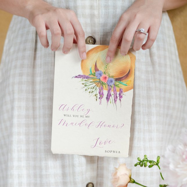 Kommer du att vara min maid of honor boho frieri? inbjudningar (Skapare uppladdad)