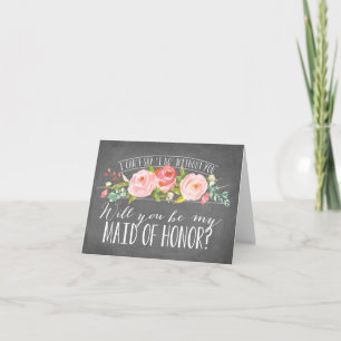 Kommer du att vara min Maid of honor? Bridesmaid Inbjudan