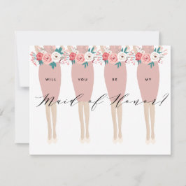 Kommer du att vara min Maid of honor? | Bridesmaid Inbjudningar