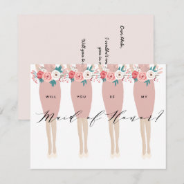 Kommer du att vara min Maid of honor? | Bridesmaid Inbjudningar