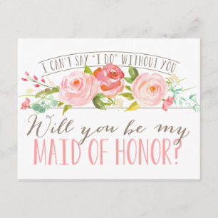 Kommer du att vara min Maid of honor? Bridesmaid Inbjudningar