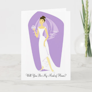 Kommer du att vara min Maid of honor? Bröllopsinbj Inbjudan