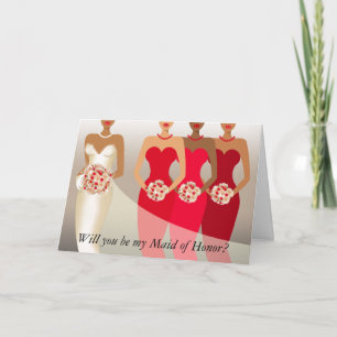 Kommer du att vara min Maid of honor? Brudens sida Inbjudan