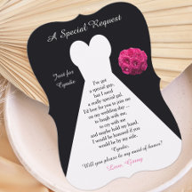 Kommer du att vara min Maid of honor Dress med Ro?