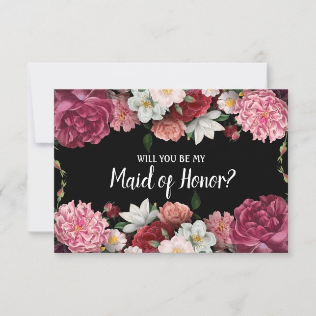 Kommer du att vara min Maid of honor? | Elegant Gr (Framsida)