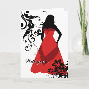 Kommer du att vara min maid of honor? : elegant si inbjudan