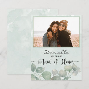 Kommer du att vara min Maid of honor-eukalyptus