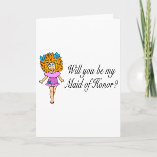Kommer du att vara min Maid of honor? (flicka) Inbjudan