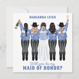 Kommer du att vara min Maid of honor? Flickor i De Inbjudningar