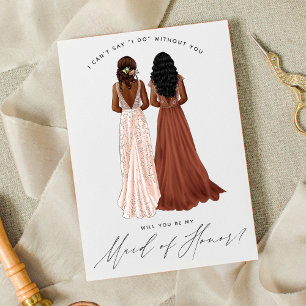 Kommer du att vara min Maid of honor? Flickor i Gä Inbjudningar