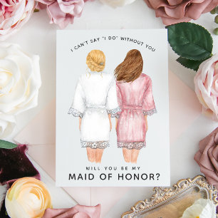 Kommer du att vara min Maid of honor? Flickor i Ro Inbjudningar