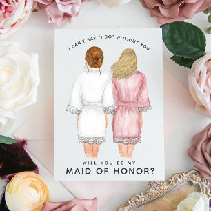 Kommer du att vara min Maid of honor? Flickor i Ro Inbjudningar