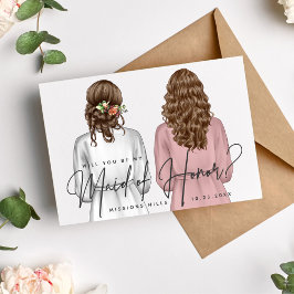 Kommer du att vara min Maid of honor? Flickor i Ro Inbjudningar