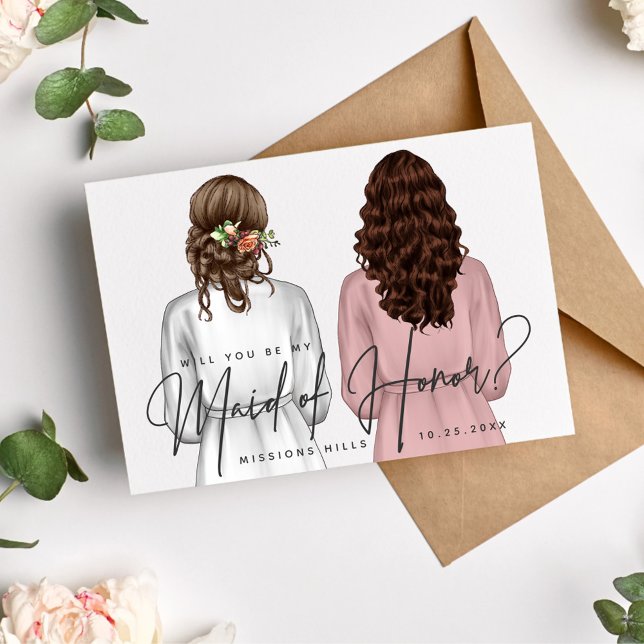 Kommer du att vara min Maid of honor? Flickor i Ro Inbjudningar (Skapare uppladdad)