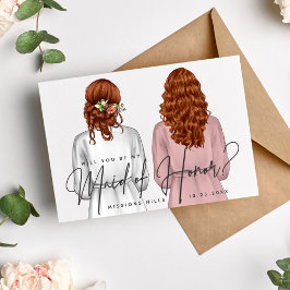 Kommer du att vara min Maid of honor? Flickor i Ro Inbjudningar