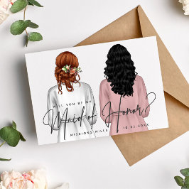 Kommer du att vara min Maid of honor? Flickor i Ro Inbjudningar