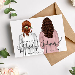 Kommer du att vara min Maid of honor? Flickor i Ro Inbjudningar