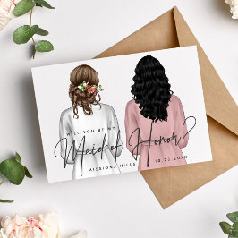 Kommer du att vara min Maid of honor? Flickor i Ro Inbjudningar