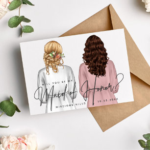 Kommer du att vara min Maid of honor? Flickor i Ro Inbjudningar