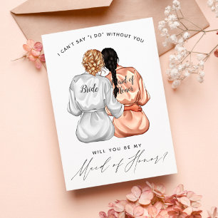 Kommer du att vara min Maid of honor? Flickor i Si Inbjudningar