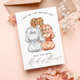 Kommer du att vara min Maid of honor? Flickor i Si Inbjudningar