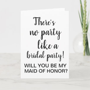 Kommer du att vara min maid of honor frieri brud? inbjudan