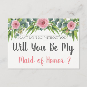 Kommer du att vara min Maid of honor  Frieri Inbjudningar