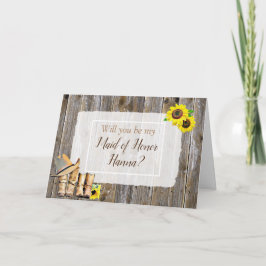 Kommer du att vara min Maid of honor Frieri? Kort