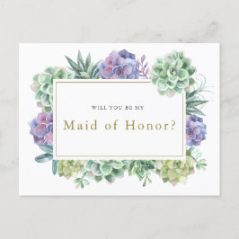 "Kommer du att vara min Maid of honor" frieri kort