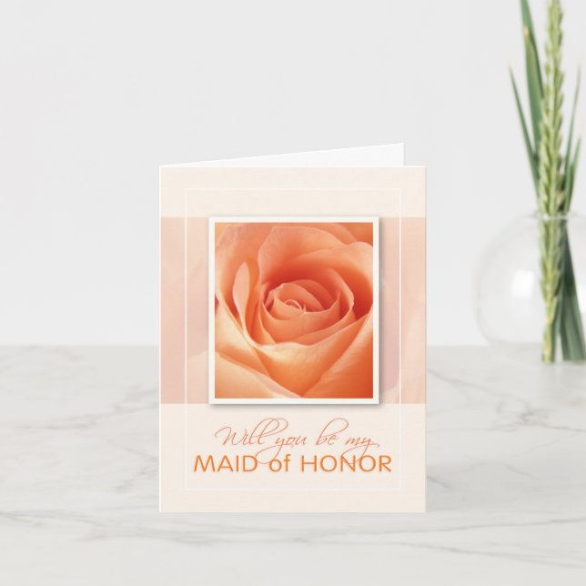 Kommer du att vara min Maid of honor? Inbjudan (Framsida)
