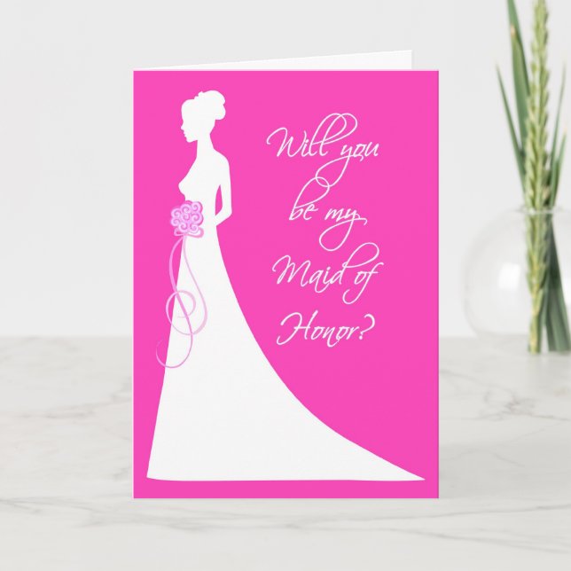 Kommer du att vara min Maid of honor? Inbjudan (Framsida)