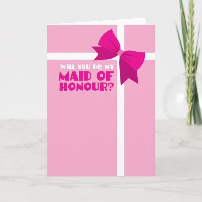 Kommer du att vara min maid of honor? inbjudan (Framsida)