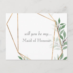 Kommer du att vara min Maid of honor inbjudan