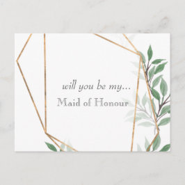 Kommer du att vara min Maid of honor inbjudan