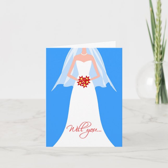 Kommer du att vara min Maid of honor? Inbjudan (Framsida)