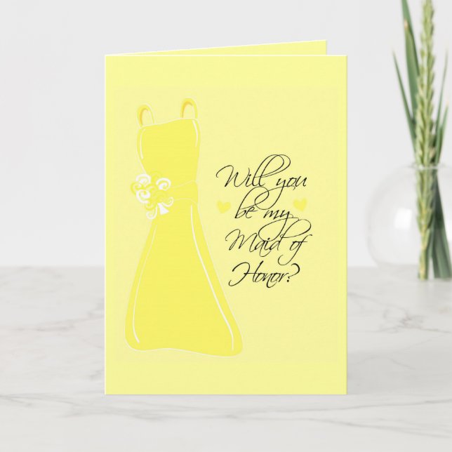 "Kommer du att vara min Maid of honor?" Inbjudan (Framsida)