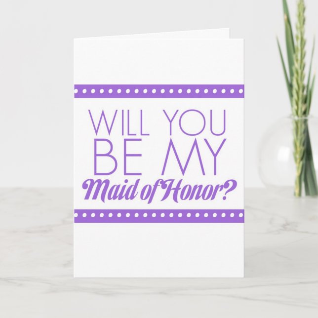Kommer du att vara min Maid of honor? Inbjudan (Framsida)