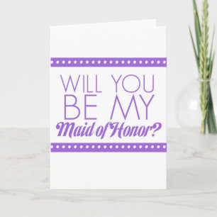 Kommer du att vara min Maid of honor? Inbjudan