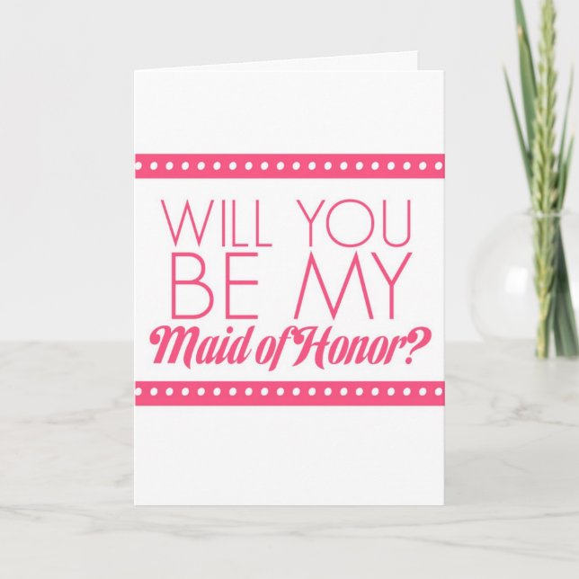 Kommer du att vara min Maid of honor? Inbjudan (Framsida)