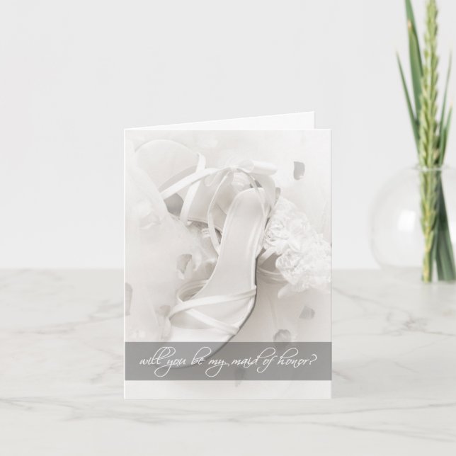 Kommer du att vara min Maid of honor? Inbjudan (Framsida)