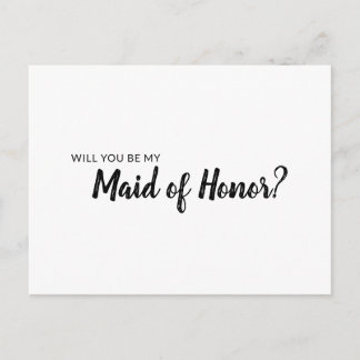 Kommer du att vara min maid of honor-inbjudan? inbjudan vykort