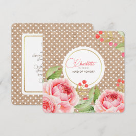 Kommer du att vara min Maid of honor? Inbjudan til