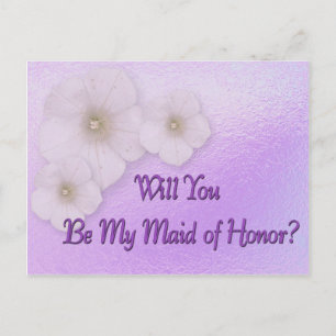 Kommer du att vara min Maid of honor? Inbjudan Vykort