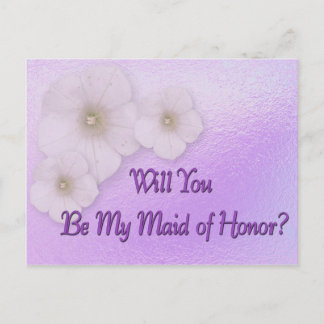 Kommer du att vara min Maid of honor? Inbjudan Vykort