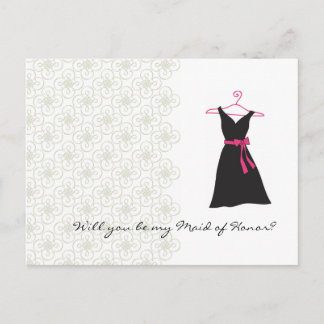 Kommer du att vara min Maid of honor? Inbjudan Vykort