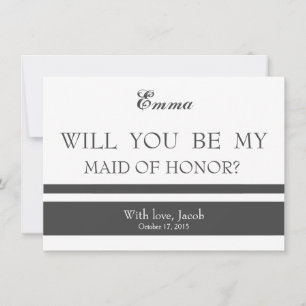 Kommer du att vara min MAID OF HONOR? Inbjudningar
