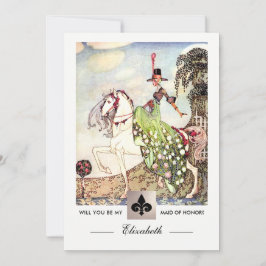 Kommer du att vara min Maid of honor? Inbjudningsk Inbjudningar
