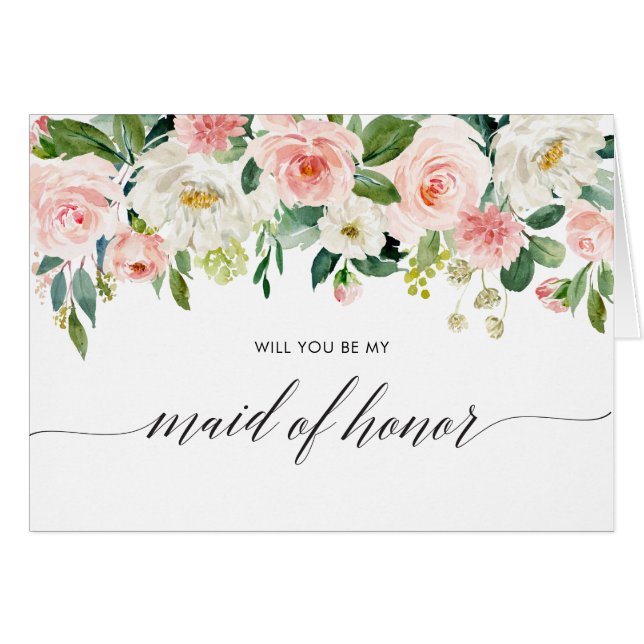 Kommer du att vara min Maid of honor, Keepsaké, Br OBS Kort (Framsidan Horizontal)