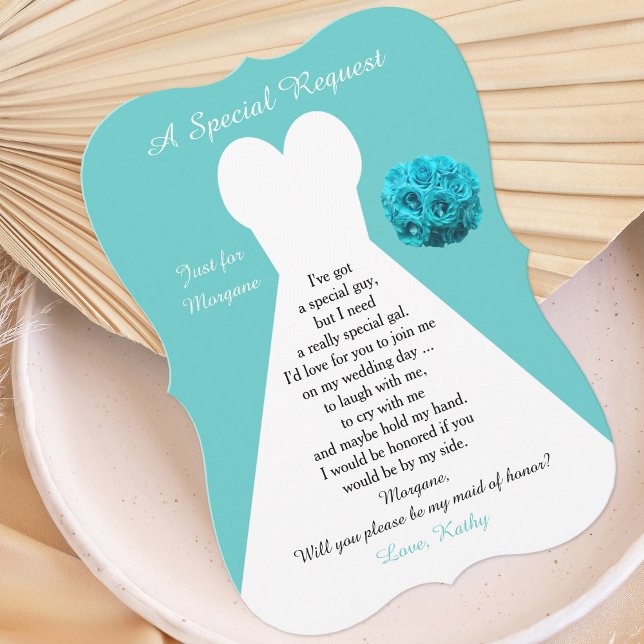 Kommer du att vara min Maid of honor-klänning med  Inbjudningar (Skapare uppladdad)
