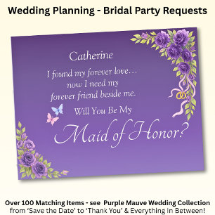 Kommer du att vara min Maid of honor? Lila Mauve F